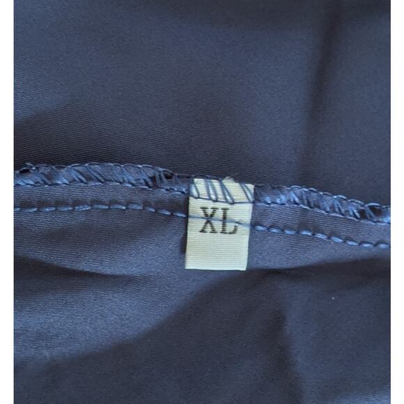 Lingerie Camisole Shorts Set XS Small Royal Blue & Gray Satin & Lace NEW - Picture 8 of 9